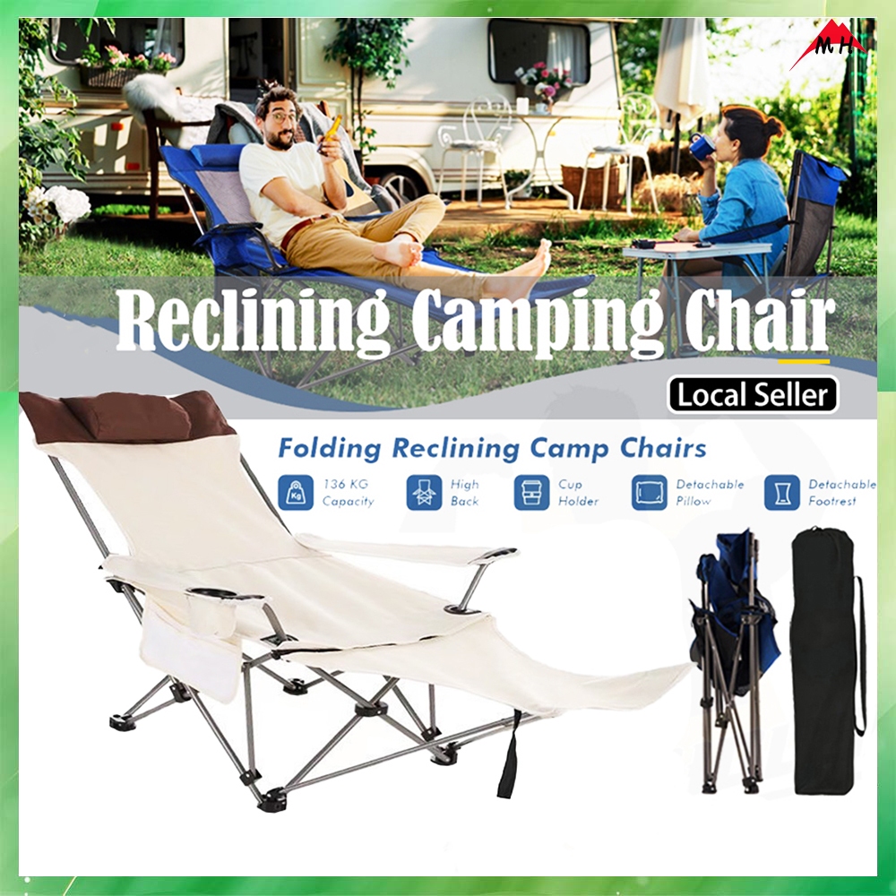 2-Pack Reclining Camping Chair 4 Position With Foot Rest Comfortable For Adul - View #7