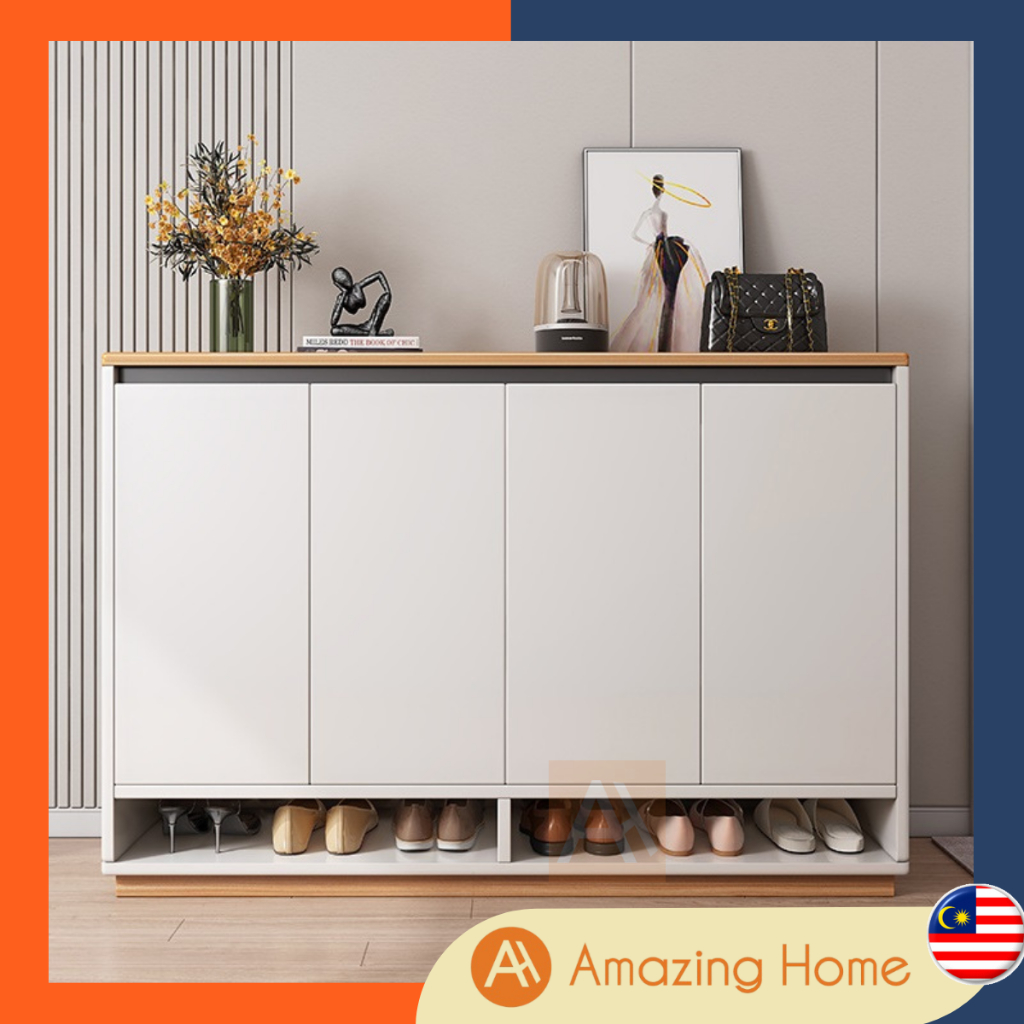 AmazingHome Shoe Cabinet Kabinet Kasut Rak Kasut Storage Cabinet Living ...