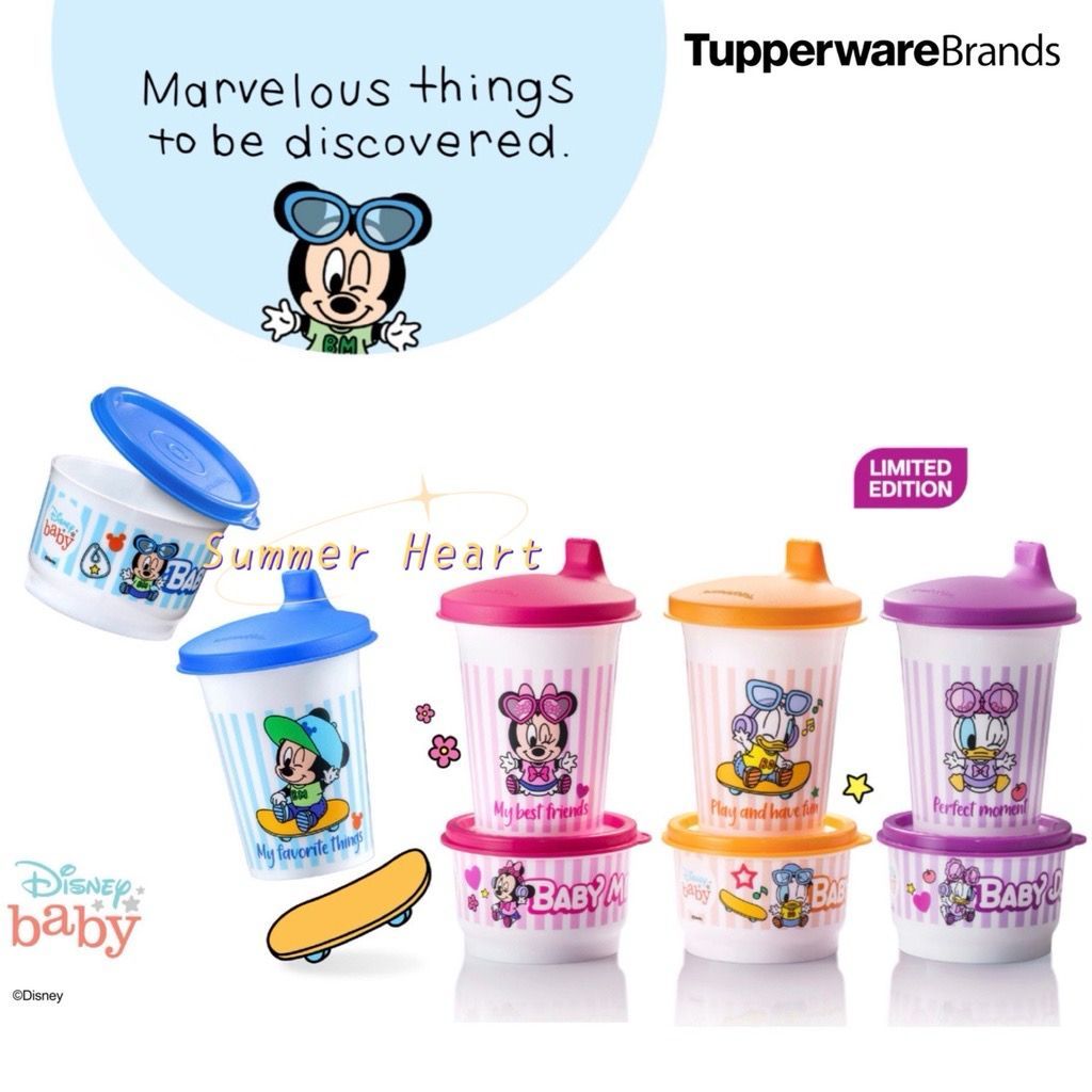 2236 Tupperware Disney Baby Sippy Cup200ml & Snack Cup110ml (Set/Loose ...