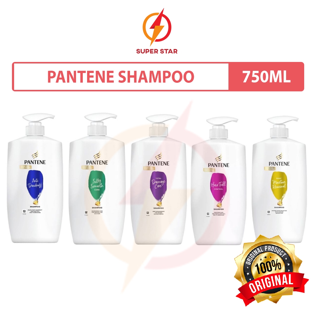 Pantene Shampoo 750ml ( Anti Dandruff / Silky Smooth Care / Total