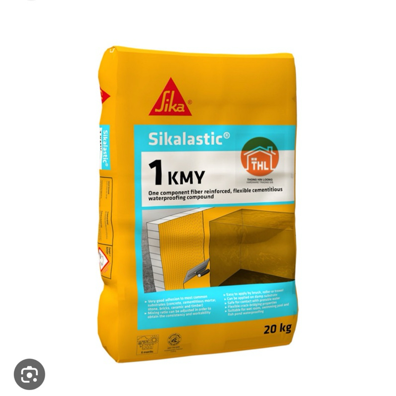 SIKA Sikalastic 1KMY 20kgs Fiber Reinforced Flexible Waterproofing ...