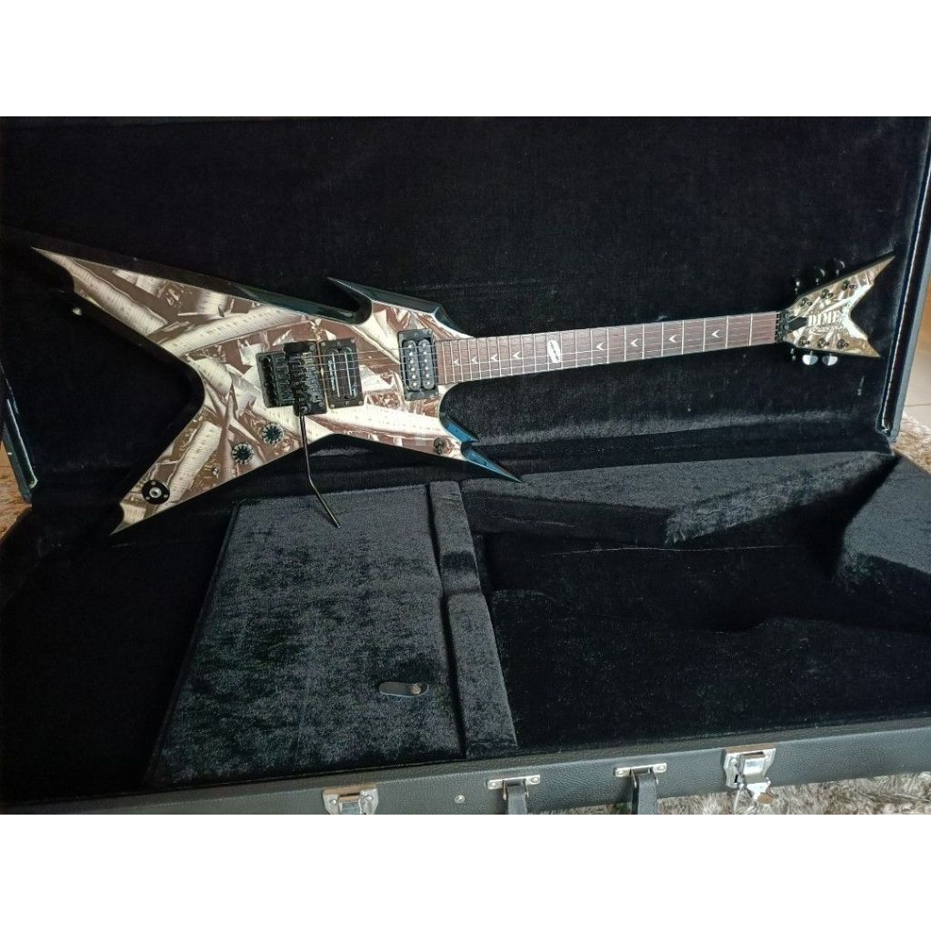 *SOLD* Dean Signature Dimebag Darrell Razorback Bone Shards Floyd Rose ...