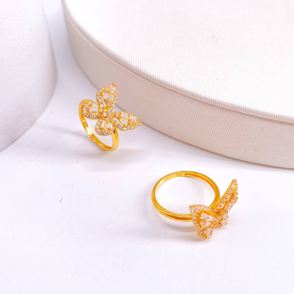 GD JEWELLERY - 916 GOLD RING BUTTERFLY STONE| 916 EMAS CINCIN BUTTERFLY ...