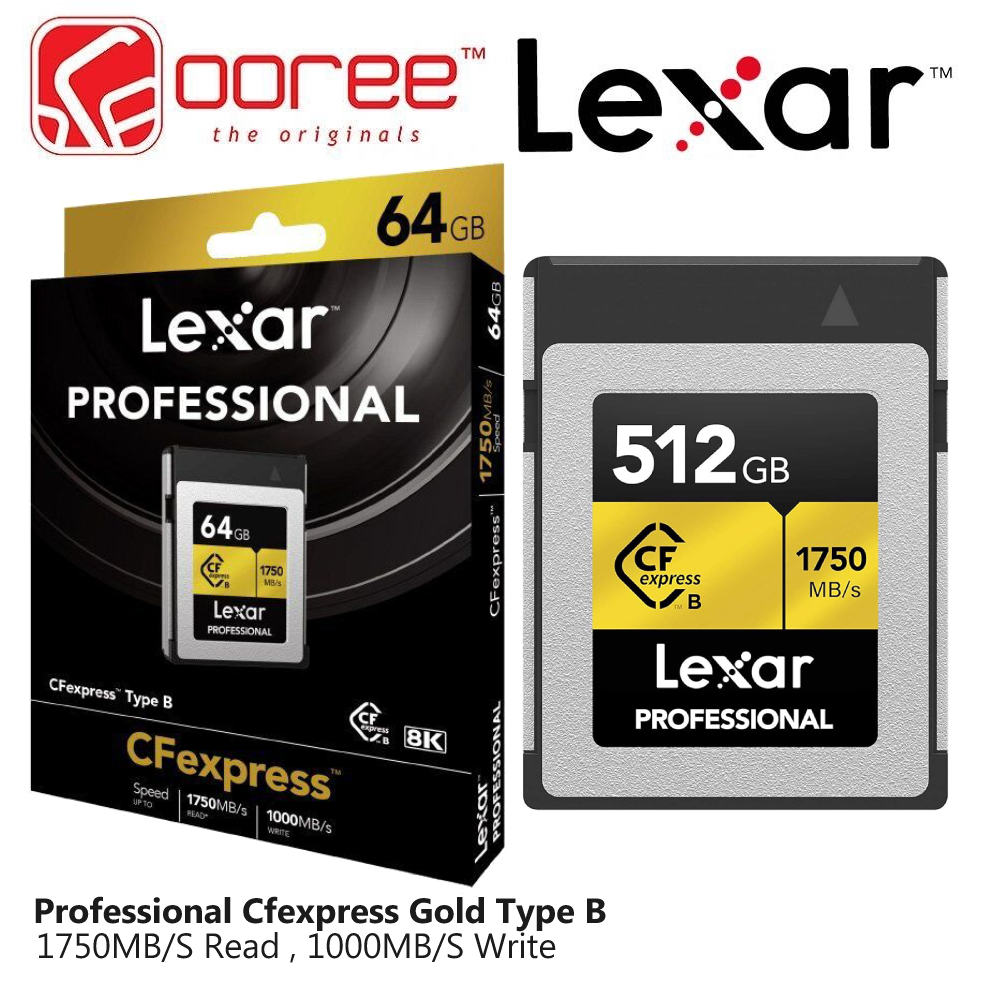 LEXAR PROFESSIONAL CFEXPRESS CARD GOLD TYPE B WITH TRANSFER SPEEDS UP ...