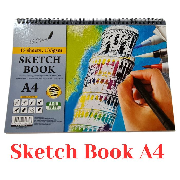 Up Classic A4 Tear Off Sketch Book 135g 15 Sheet / Spectra A3 Sketch