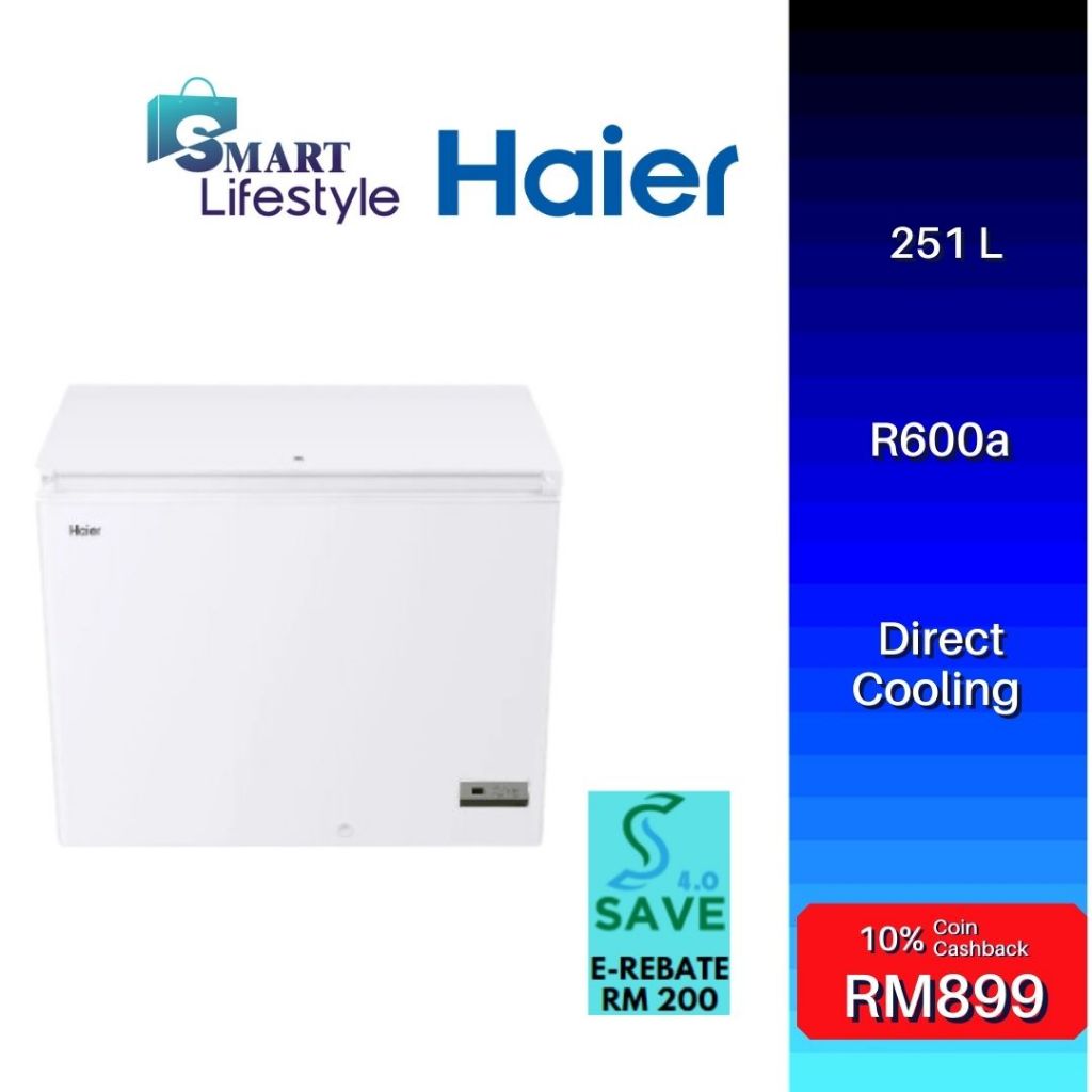 《Save 4.0》Haier Chest Freezer (251L) BD288HEC Shopee Malaysia