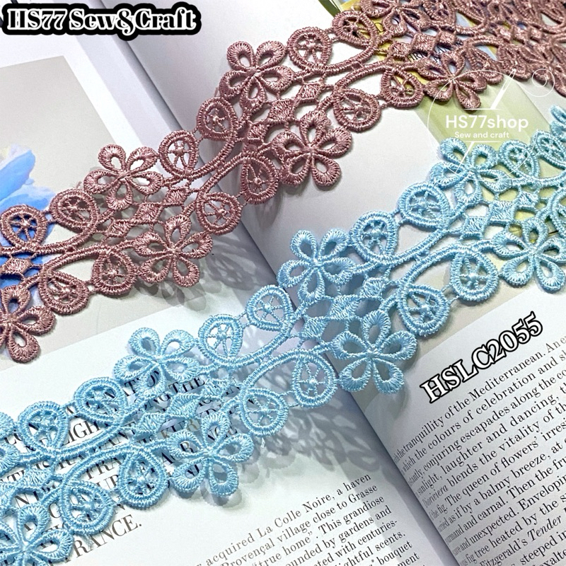 [ 50cm/ unit ] HSLC2055 boder lace/ chemical boder lace/ chemical lace ...
