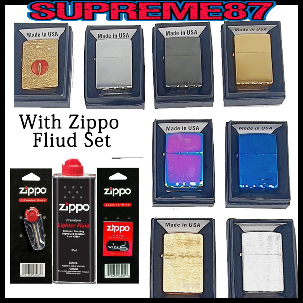 ZORRO KEROSENE LIGHTER Come with Zippo Fluid Flint Wick Set Shopee
