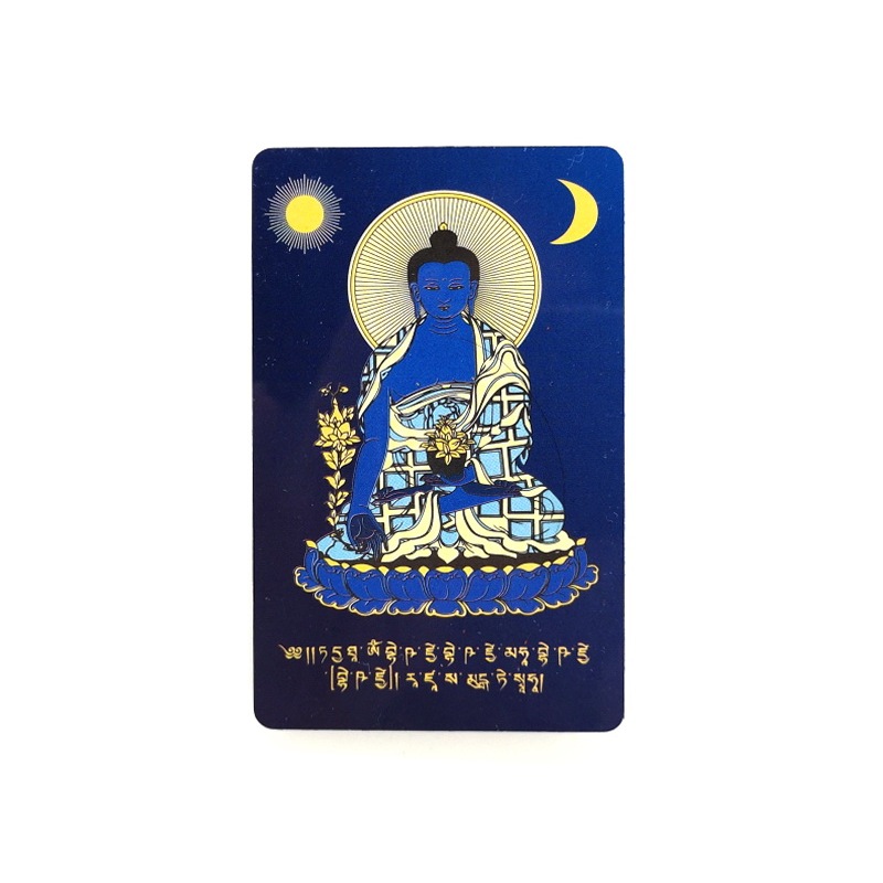 Medicine Buddha Feng Shui Card Anti Illness Good Health Cure for 2