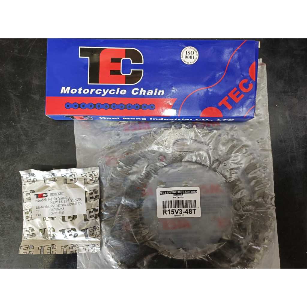 R15 MT15 SPOCKET SET RANTAI EMAS O-RING GO GO YAMAHA 428 RKM/RK Gold ...