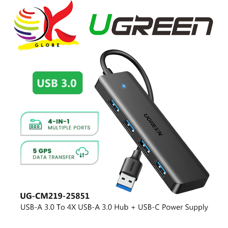 UGREEN CM219 USB HUB 3.0 4 PORTS USB A SPLITTER USB EXPANDER FOR MOUSE ...