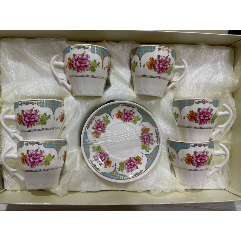 6pcs Set Ceramic Cup 🇲🇾Clearing STOCK 🇲🇾NEW DESIGN | Set cawan | cups ...