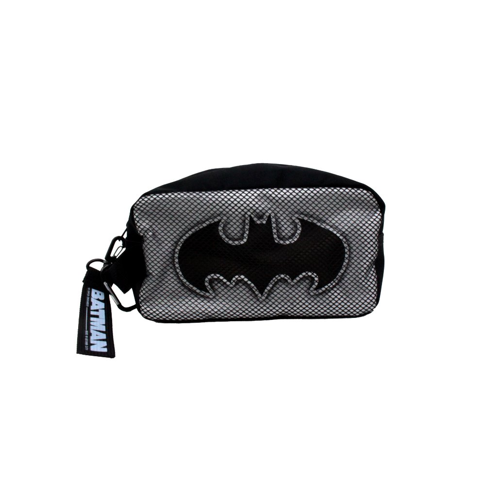 DC Batman Logo Vanity Pouch - Black & Grey Colour For School & Office ...