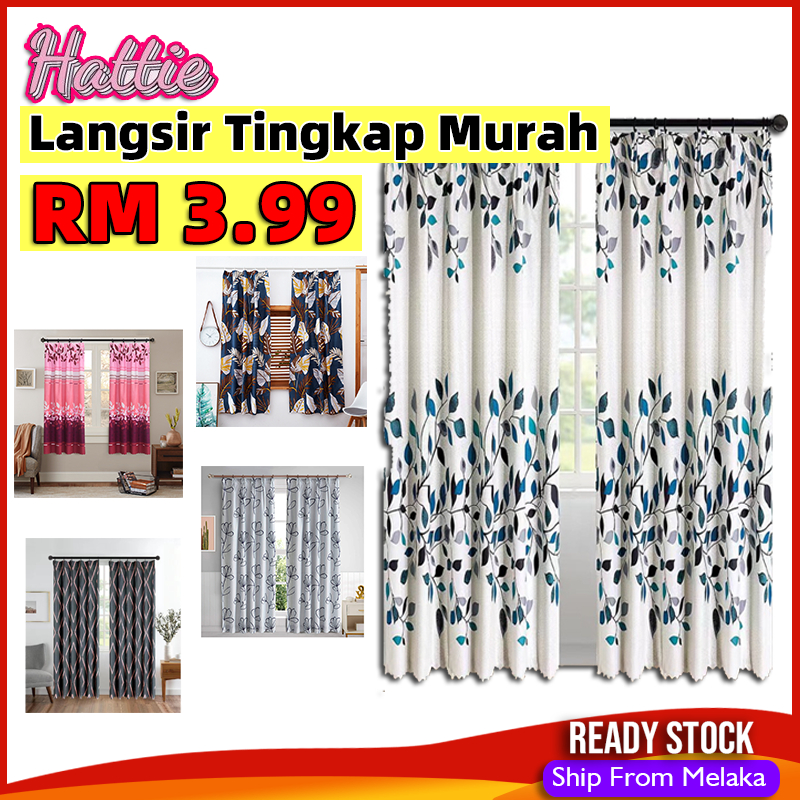 Ready Stock In Malaysia / Langsir Tingkap Murah / Hook & Rod Modern