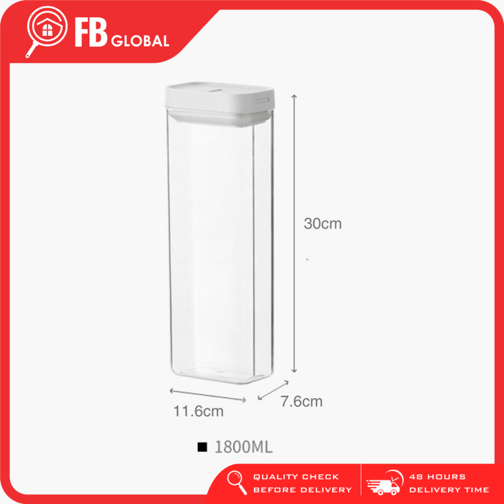 Airtight Food Container Kitchen Food Storage Organization Bekas Garam ...
