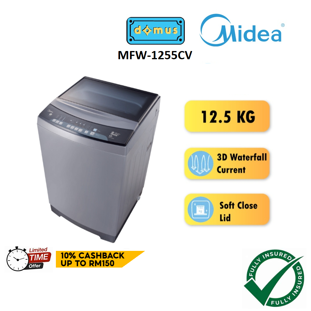 LOWEST PRICE Midea Washing Machine 12.5KG Top Load Washer Mesin Basuh Auto Murah 12KG media 洗衣机