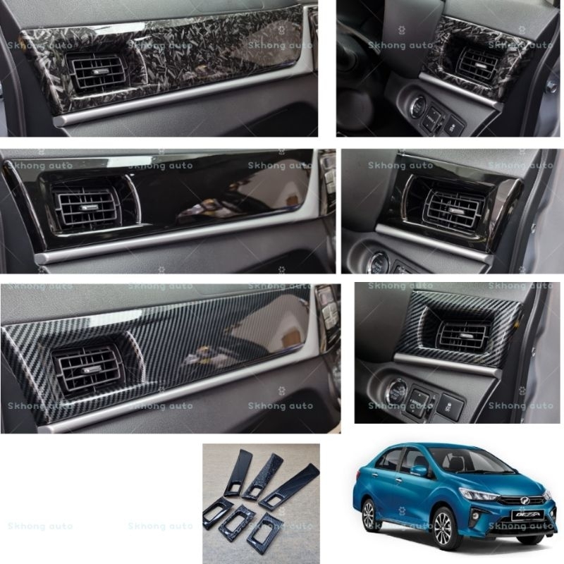 Perodua bezza 2020-2025 carbon fiber / forged carbon dashboard air ...