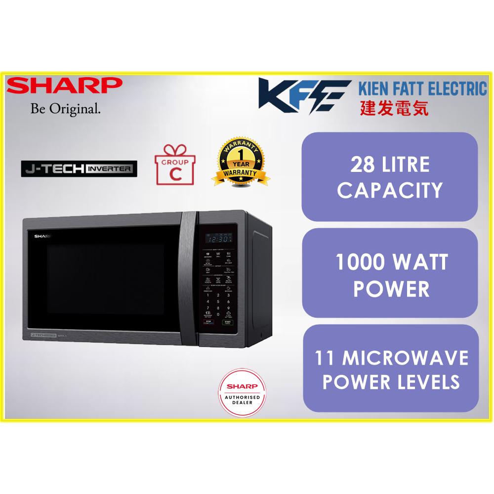 SHARP JTECH INVERTER MICROWAVE OVEN WITH GRILL 28 LITRE R759EBS