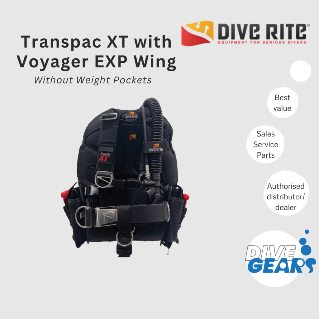 Dive Rite BCD Transpac XT/ Transplate XT with Voyager EXP Wing 35 LB