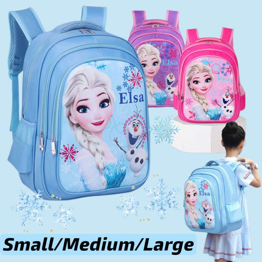 Ready Stock Kids School Bag Frozen Bag Baby Girl Backpack Beg Sekolah Small Medium Large Bagpack Shopee Malaysia