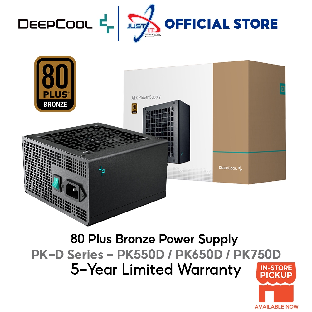 DEEPCOOL PK550D (550W) / PK650D (650W) / PK750D (750W) 80 PLUS BRONZE POWER  SUPPLY-(PSU)