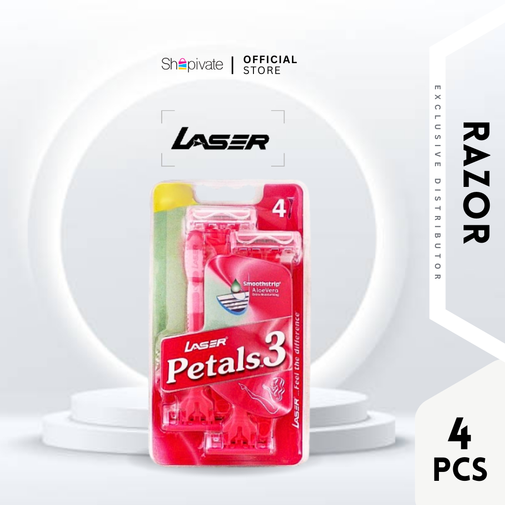 LASER PETALS 3 Smooth Aloevera Women Razor (4PCS) | Shopee Malaysia