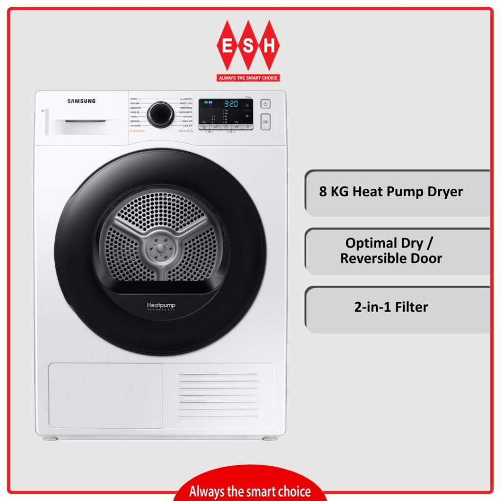 Samsung DV80TA220AE 8Kg Heat Pump Dryer | ESH | Shopee Malaysia