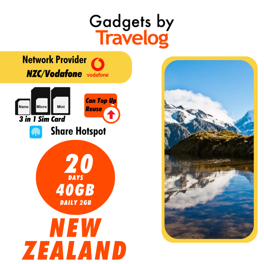 [New Zealand Travel SIM] [520 Days] High Speed Unlimited Data 4G Travel Prepaid SIM Card (NZC