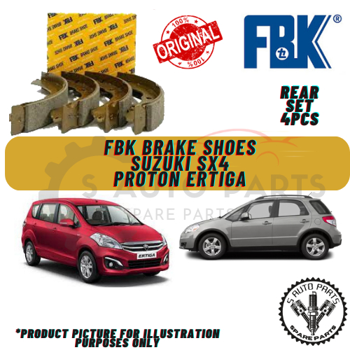 SUZUKI SX4 / PROTON ERTIGA (REAR) DRUM BRAKE SHOES (1SET =4PCS)100
