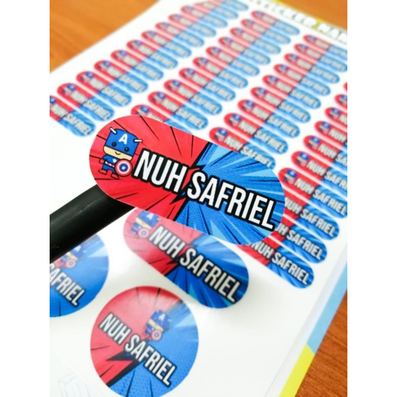 Label STICKER 50pcs NAMA Avatar BUKU SEKOLAH, BUKU Botol Susu ...