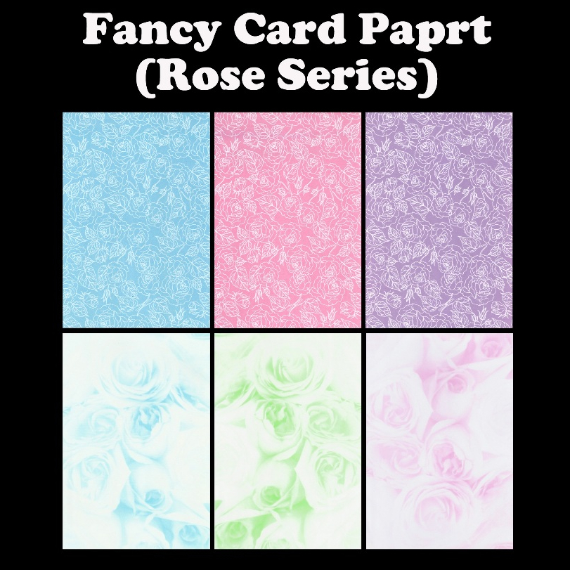 A4 Flower Rose Card / Pattern Color Fancy Card Paper / Kertas Folio ...