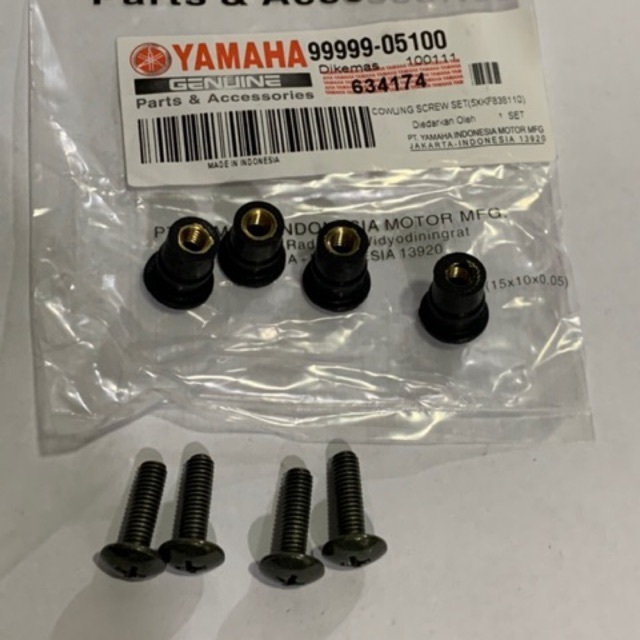 SCREW VISOR Y125Z Y125ZR LC135 V4 V5 NVX 155 R15 R25 NVX155 SKRU ...