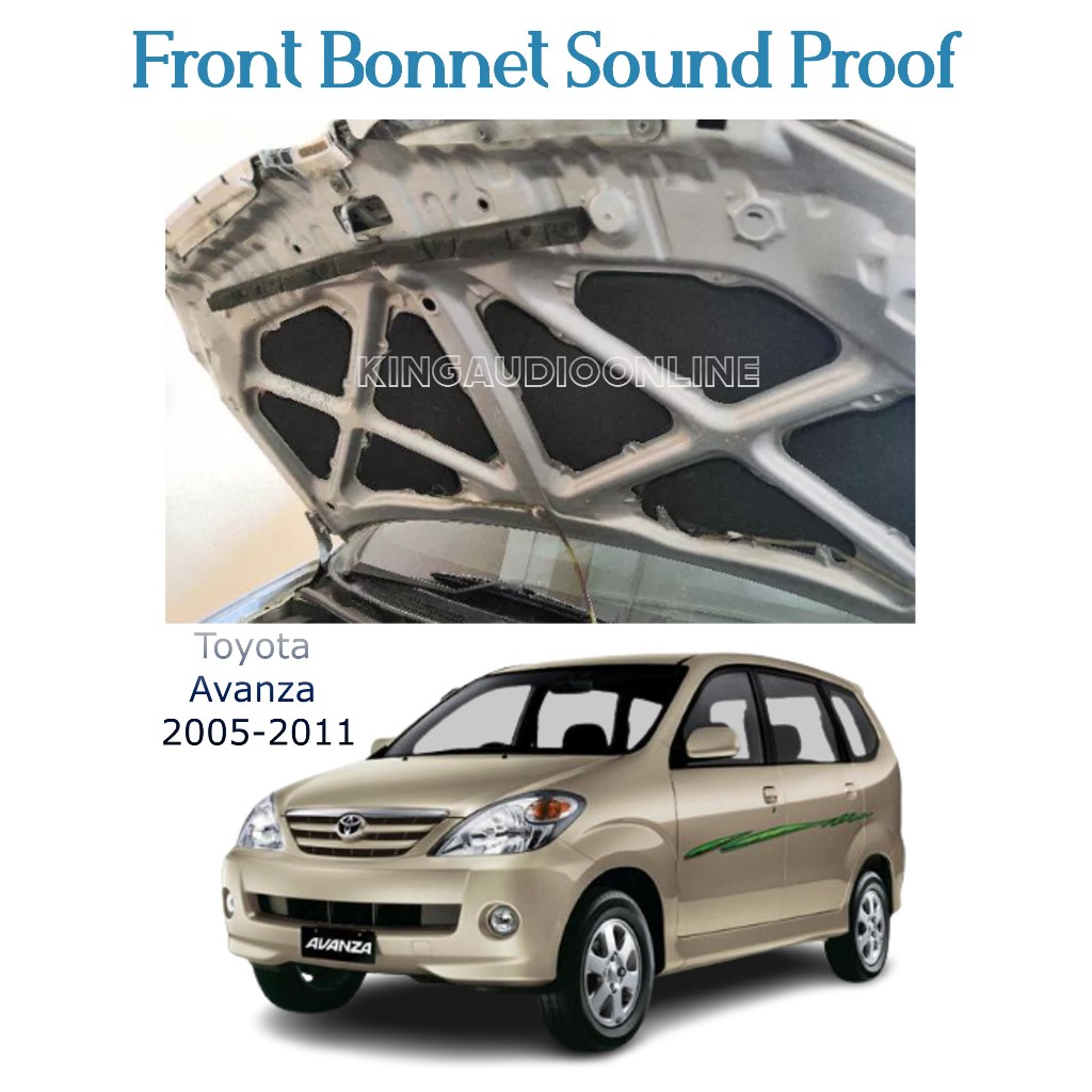 Toyota Avanza 2005-2011 High Quality CAR FIT Bonnet Sound Proof Made In ...