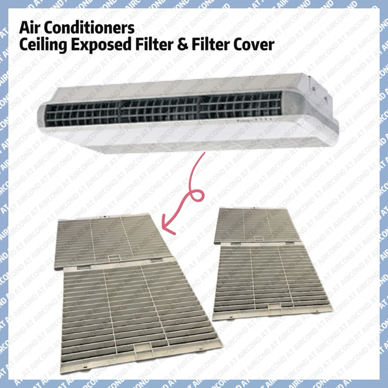YORK / ACSON CEILING EXPOSED INTAKE GRILL C/W FILTER 390MM 【YCE-C ...