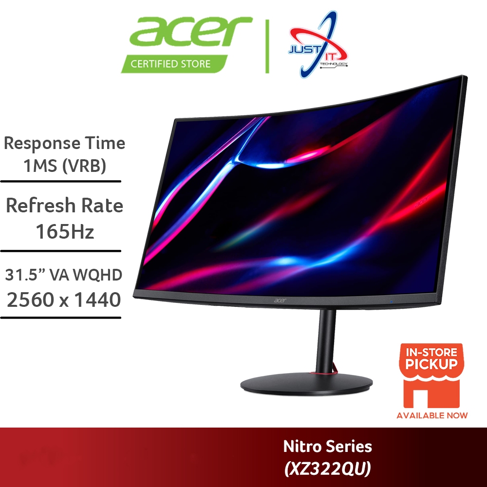 ACER NITRO XZ322QU 31.5" CURVED GAMING MONITOR ( 31.5" VA WQHD / 1Ms