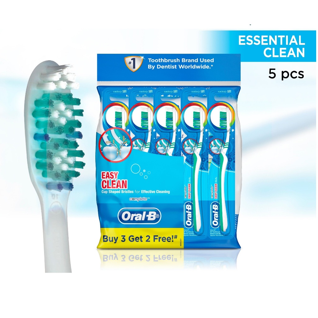 Oral-B Complete Easy Clean Medium / Soft Toothbrush Buy 3 Free 2 (5s ...