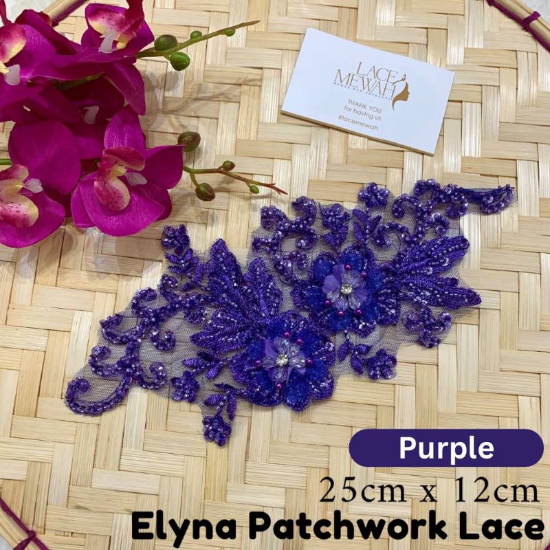 PATCHWORK FLOWER 3D ELYNA SERIES CORAK BUNGA BAJU KURUNG MODEN KEBAYA ...