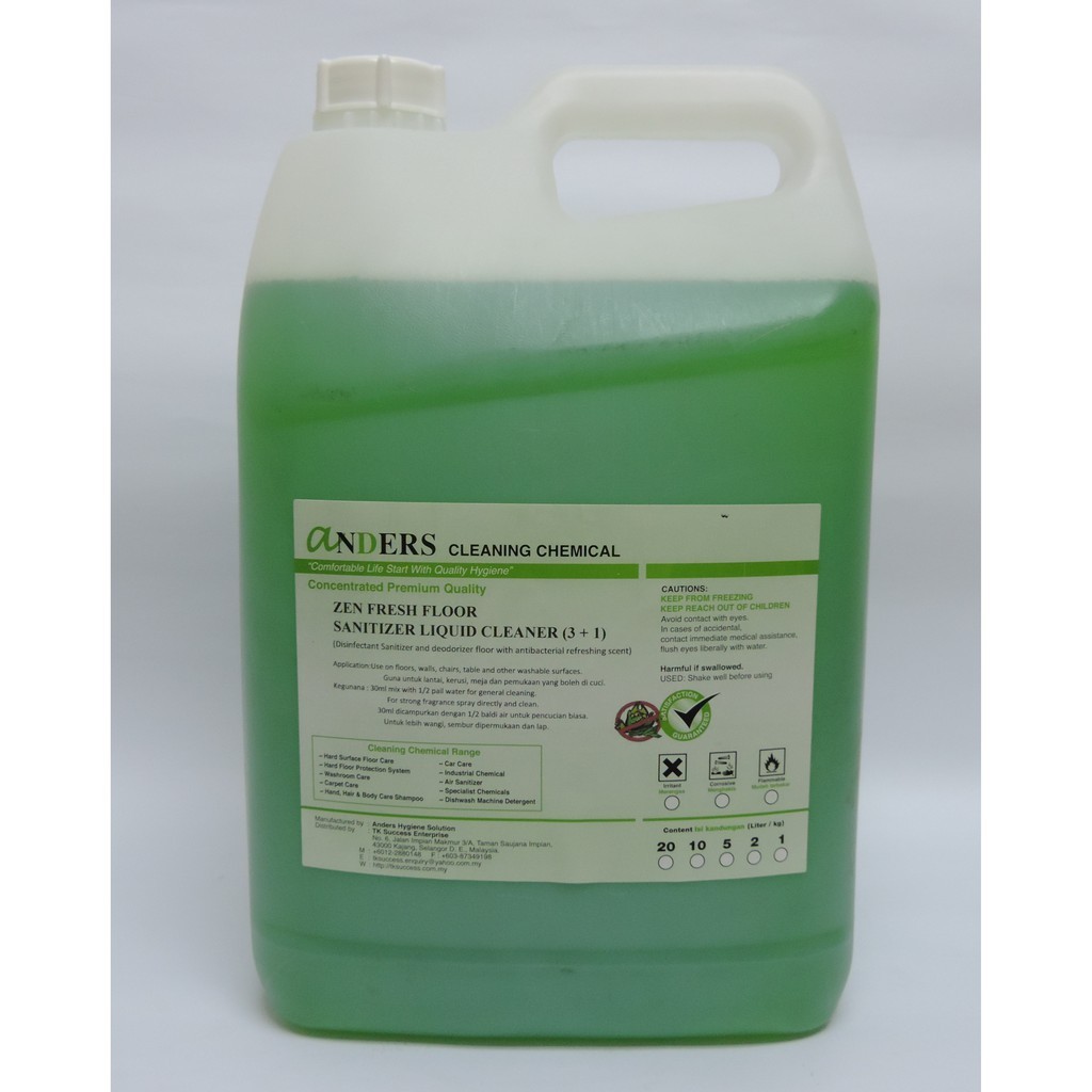 Zen Fresh Floor Cleaner 5 Liters Pencuci Lantai 3in1 (5L) | Shopee Malaysia
