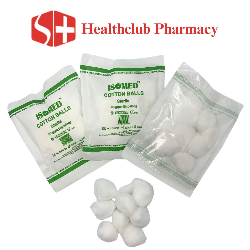 (𝑪𝒉𝒆𝒂𝒑𝒆𝒔𝒕) ISOMED Sterile Cotton Balls 10's/pack (MDA Approved
