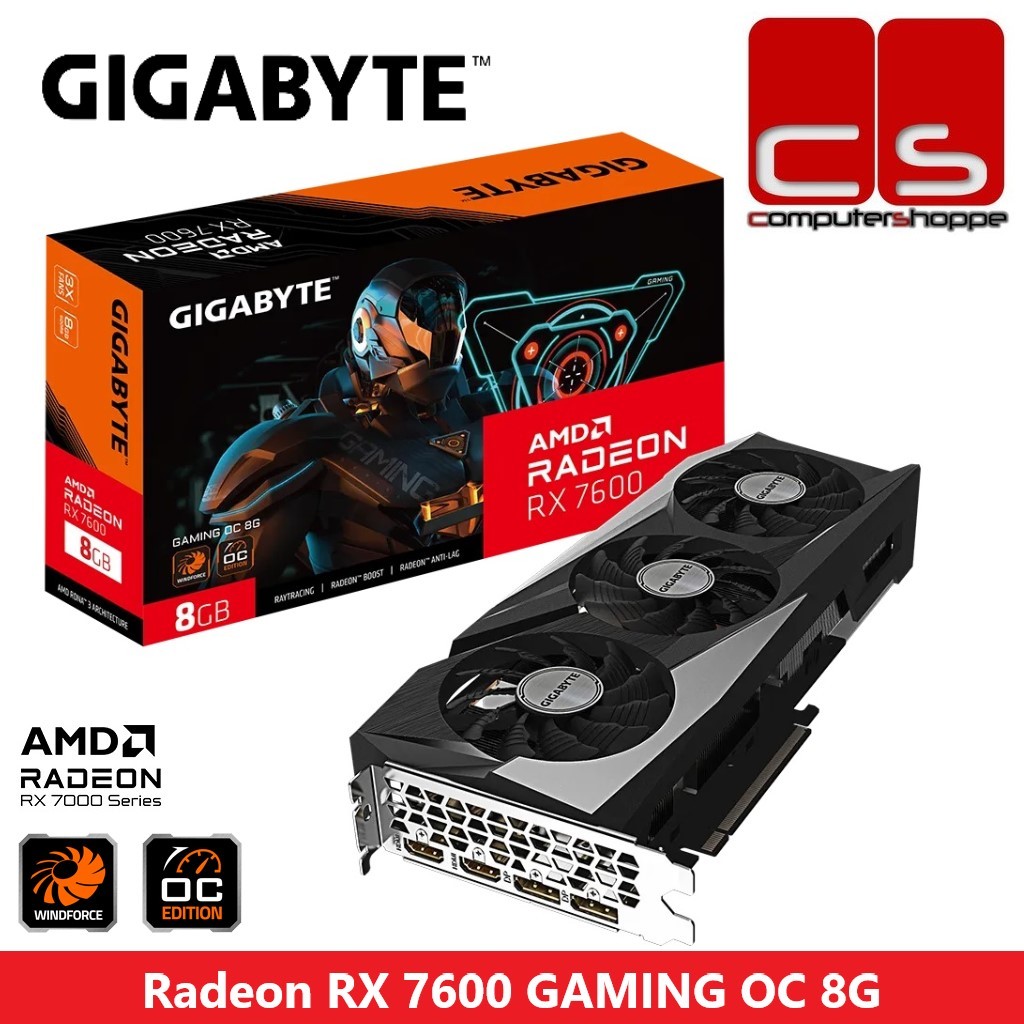 Gigabyte Radeon RX 7600 GAMING OC 8GB GDDR6 | Shopee Malaysia