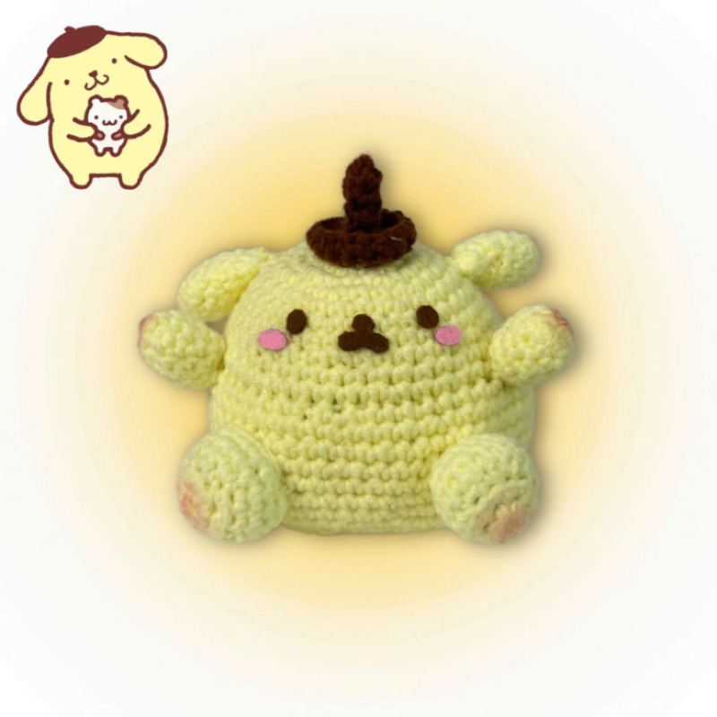 100% handmade crochet Pompompurin small decoration mini plush sanrio ...