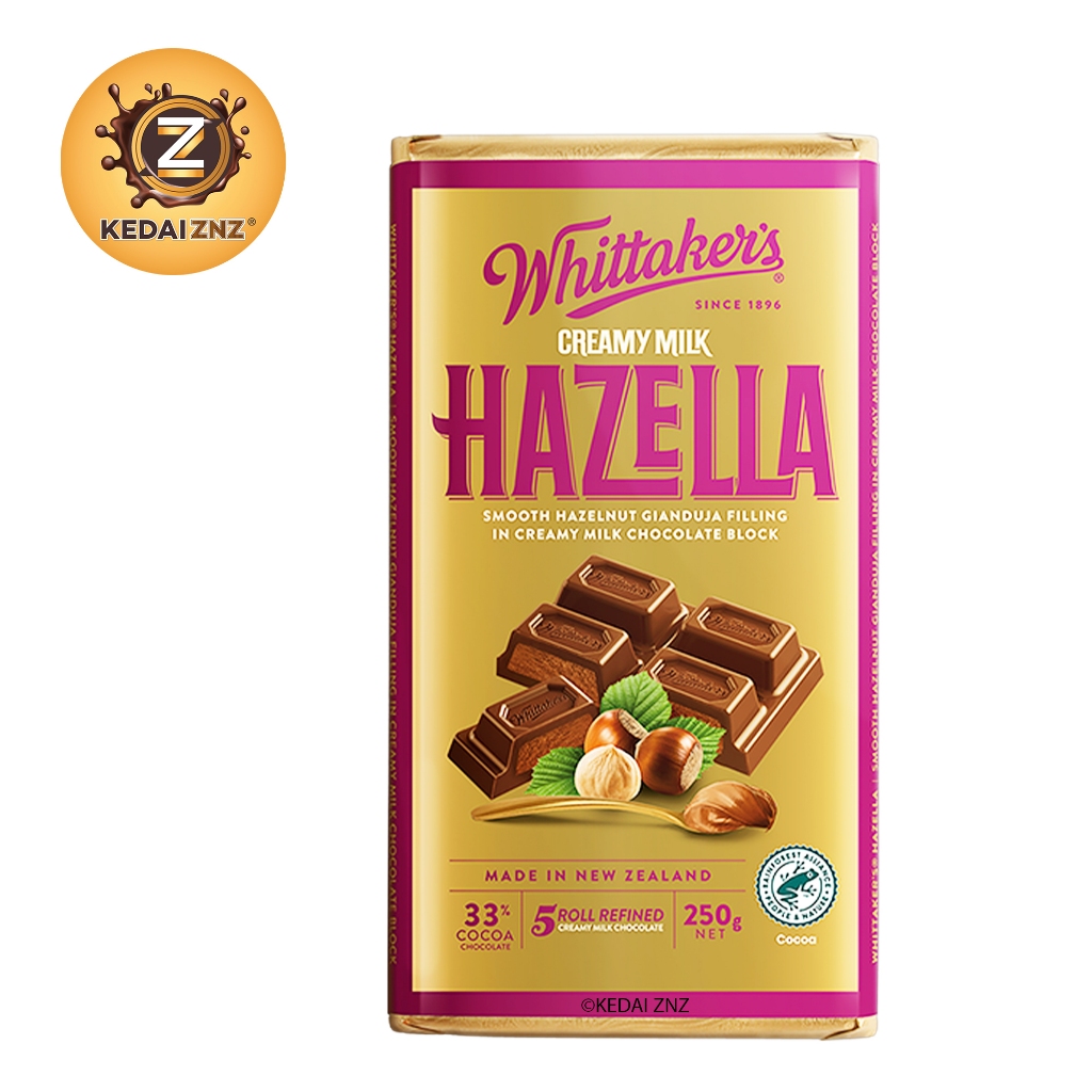 Chocolate Whittakers CREAMY MILK HAZELLA Chocolate Bar 250gCoklat ...