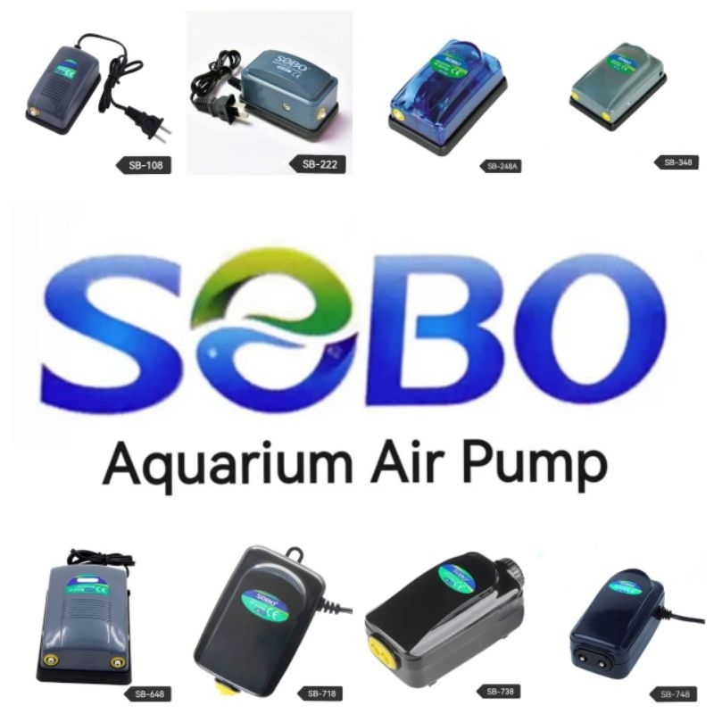 🔥Ready Stock🔥SOBO Aquarium Air Pump SB108 SB222 SB248A SB348A SB648A SB718 SB738 SB748