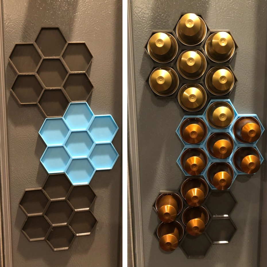 Nespresso Honey Comb Capsule Holder, Coffee Pod Holder Wall Mount