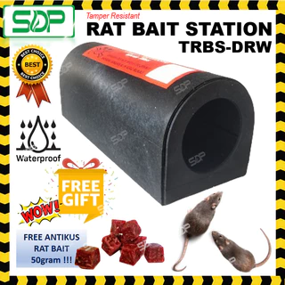 Professional Rodent Bait Block Station Box Case Trap & Key For Rat