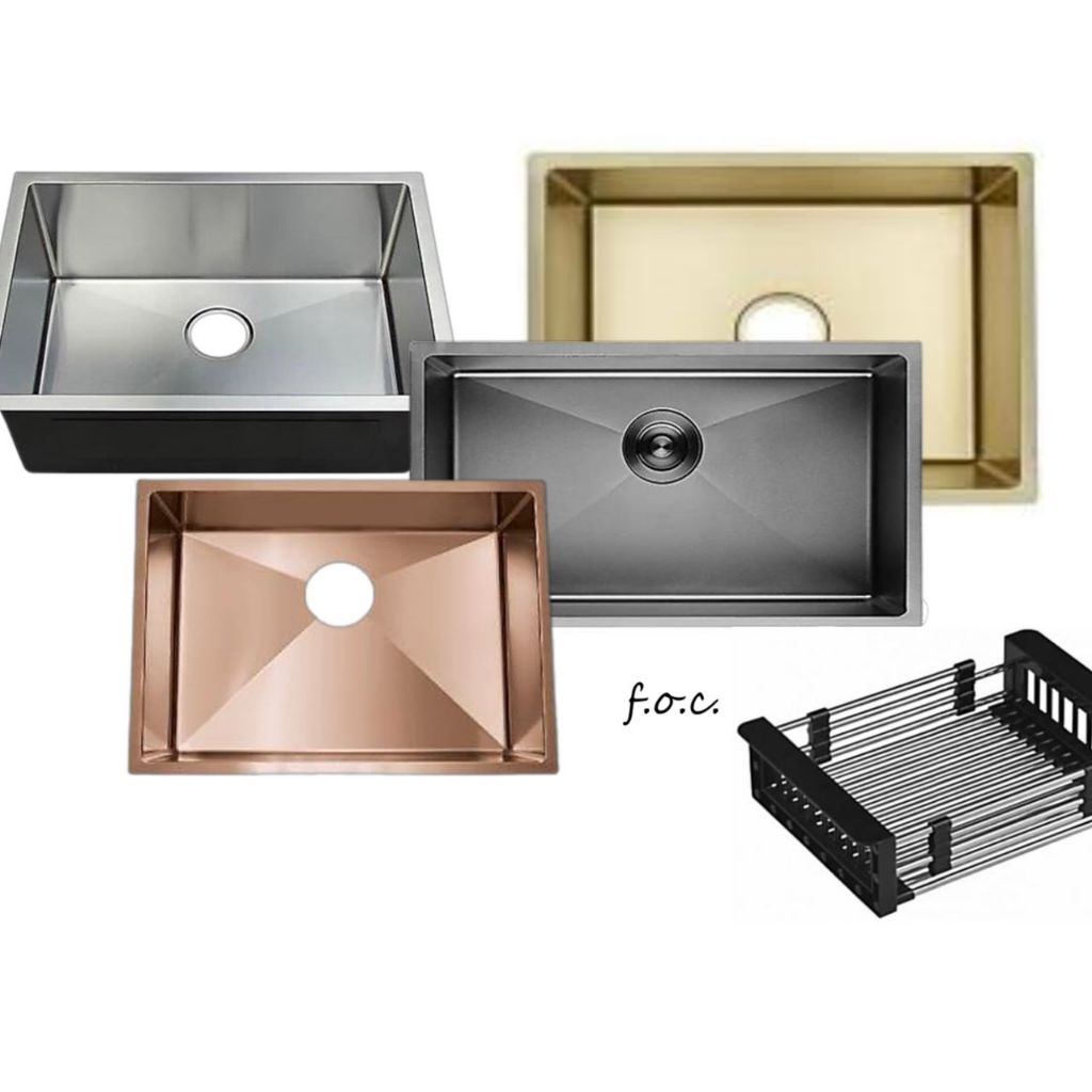 RINOCON SUS 304 Hand Made Stainless NANO Steel Sink TEBAL High Quality ...