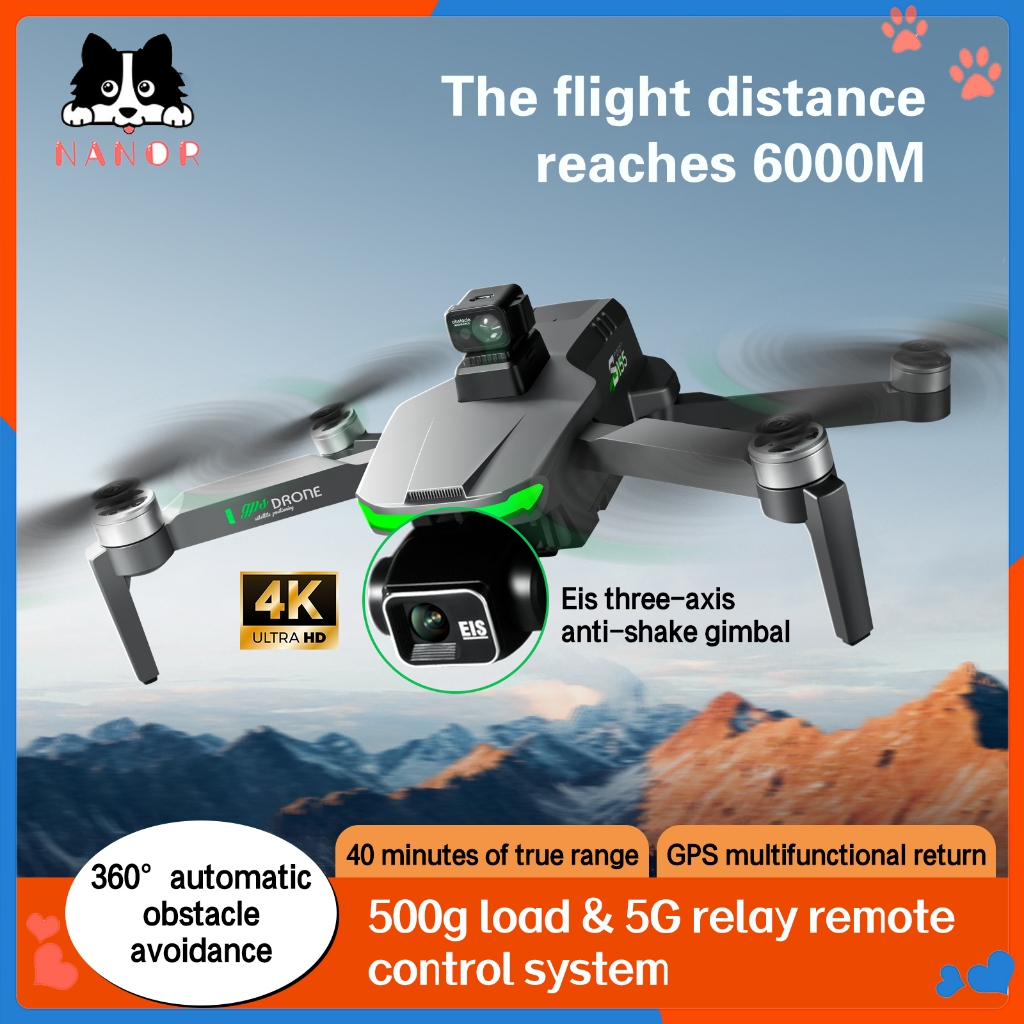 Ready Stock Drone S155 Brushless Motor 4K Aerial Photography 3-Axis