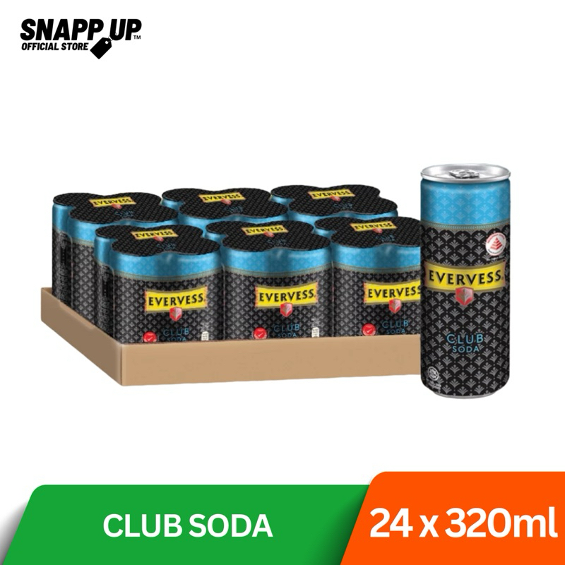 Evervess Club soda/Ginger Ale/Tonic Water 320ml x 4 x 6 | Shopee Malaysia