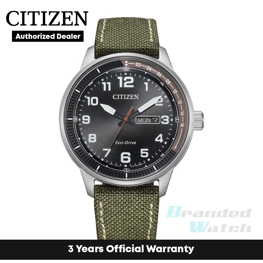 Official Warranty Citizen BM8590 10E Men s Eco Drive Black Dial Nylon Strap Watch Shopee Malaysia