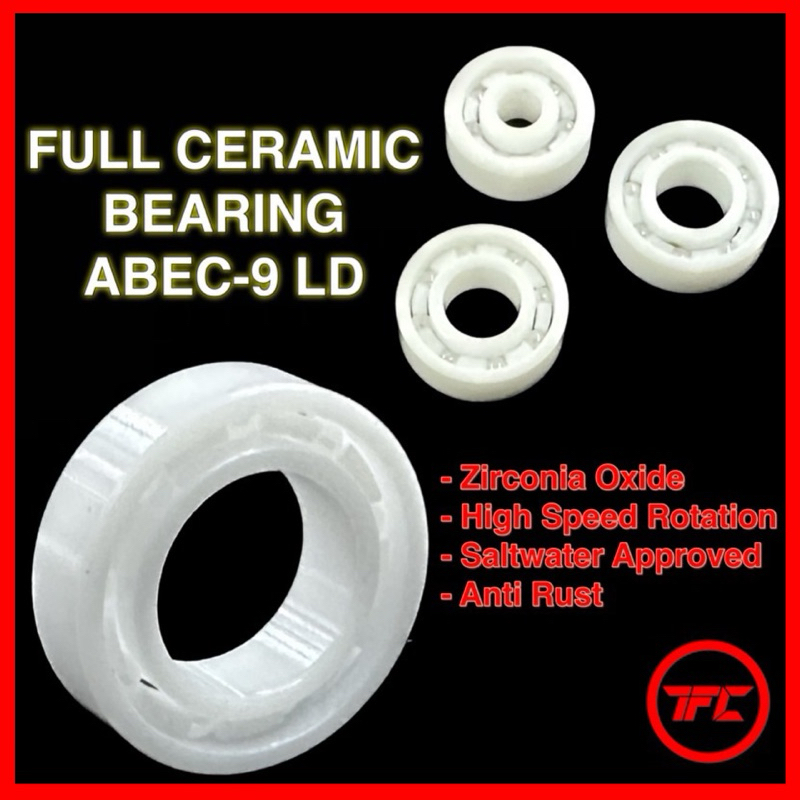 2] ABEC-5 Full Ceramic Spool Bearings 5x11x4 & 3x10x4 Abu Garcia Daiwa  Shimano